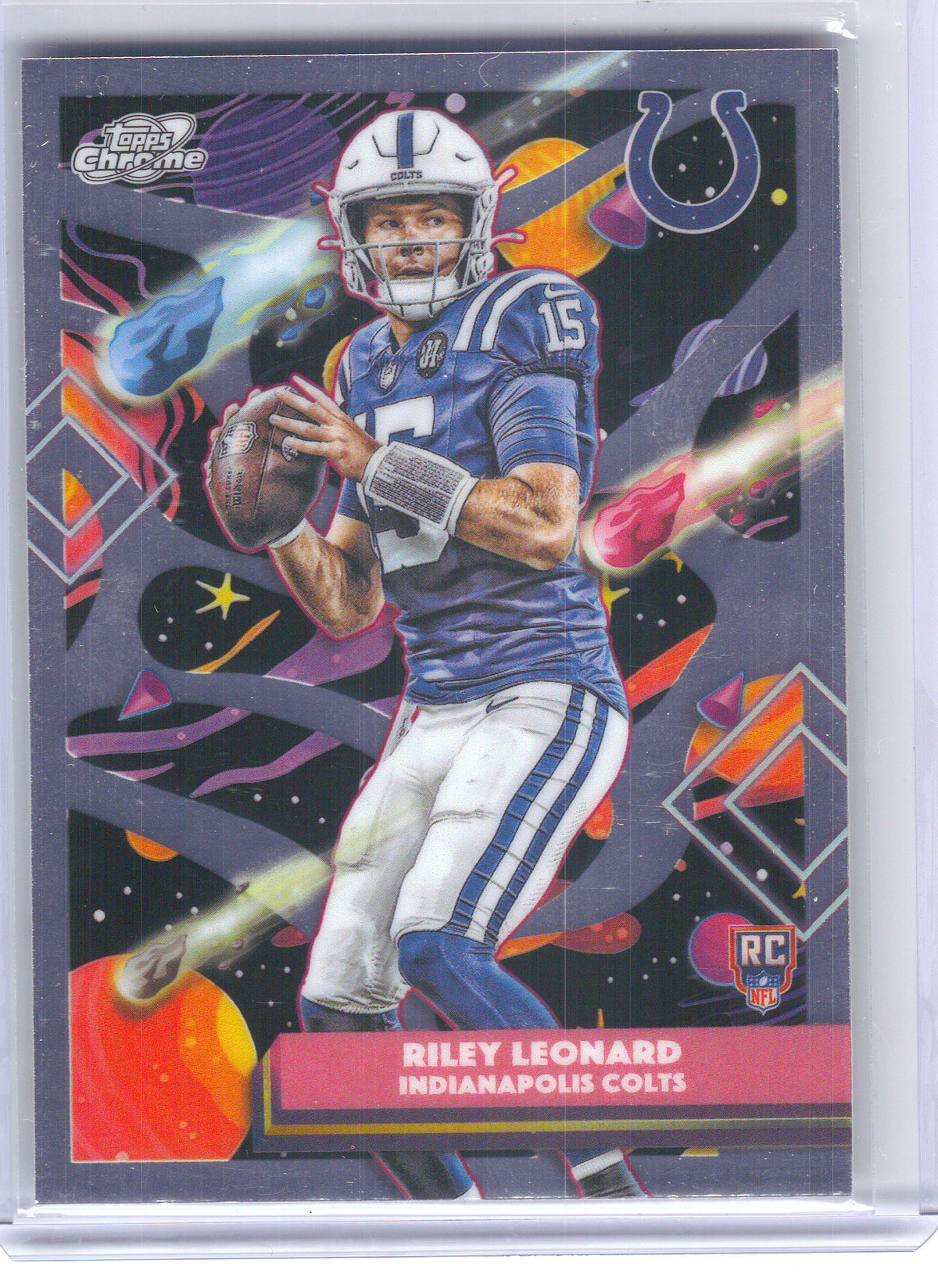 2025 Topps Chrome Cosmic #145 Riley Leonard Indianapolis Colts RC