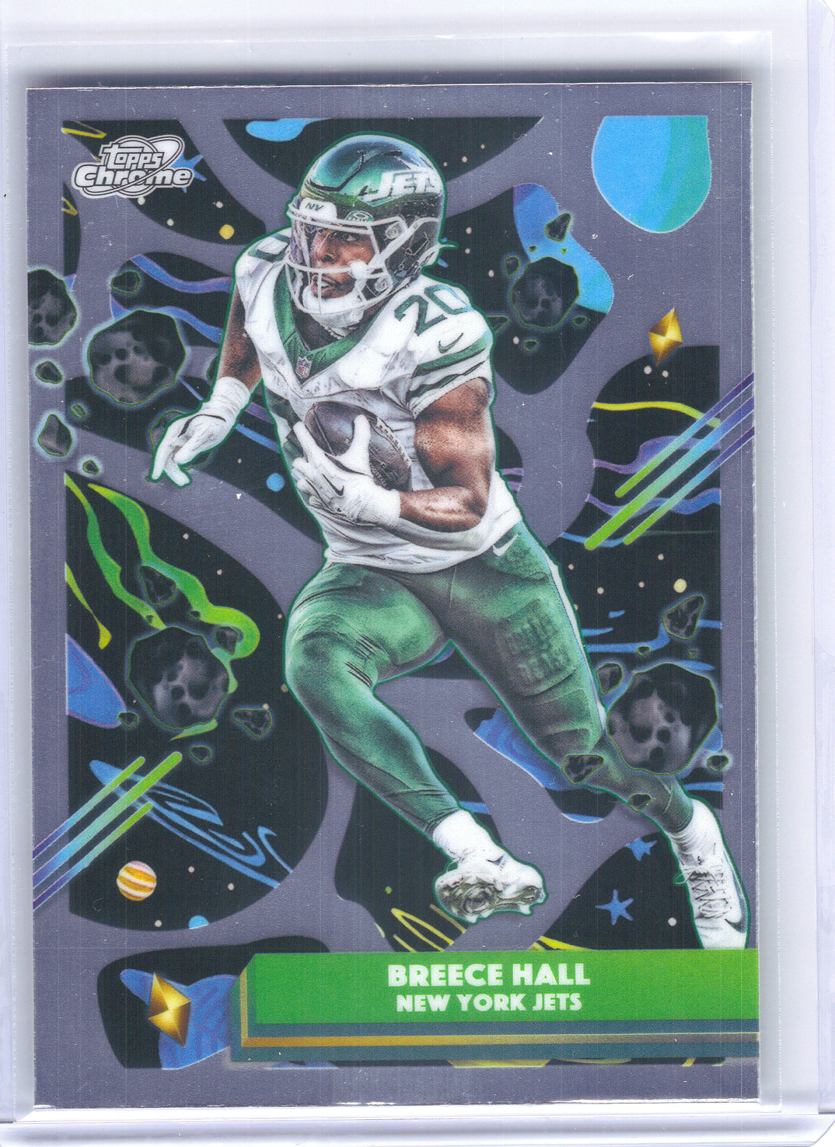 2025 Topps Chrome Cosmic #76 Breece Hall New York Jets