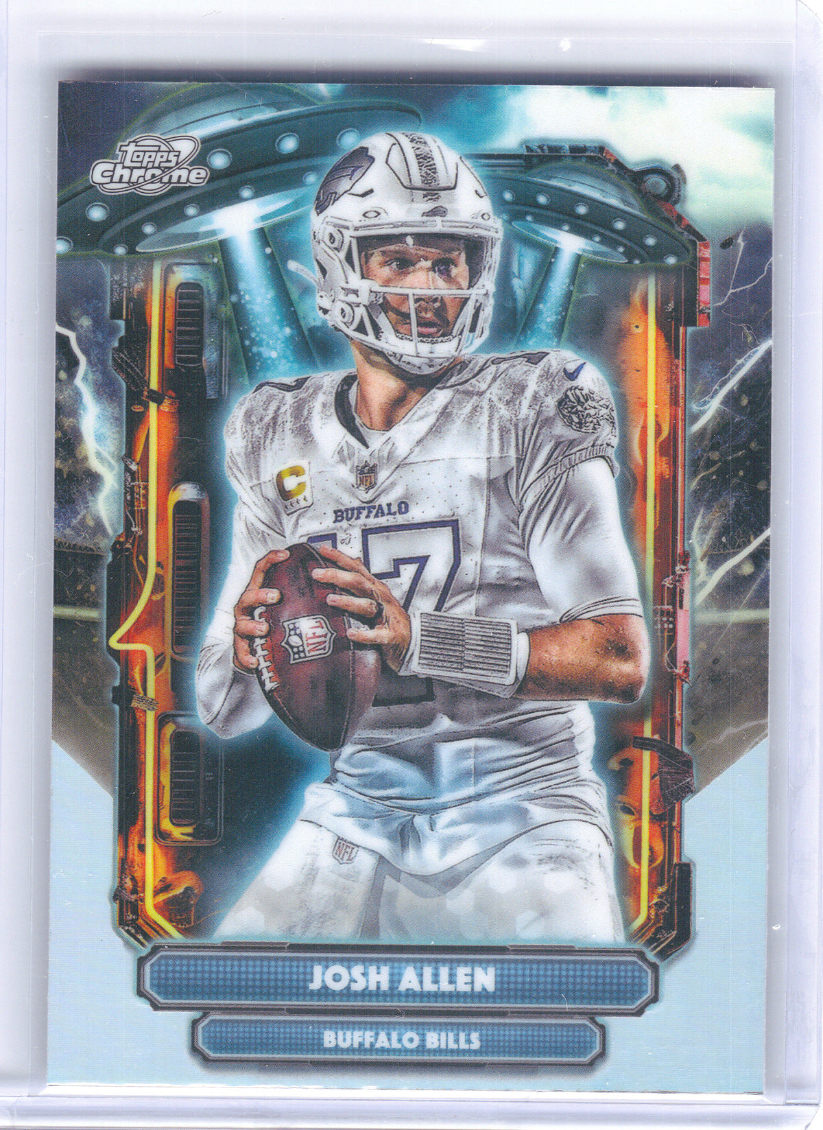2025 Topps Chrome Cosmic #ET-7 Josh Allen Extraterrestrial Talent Buffalo Bills