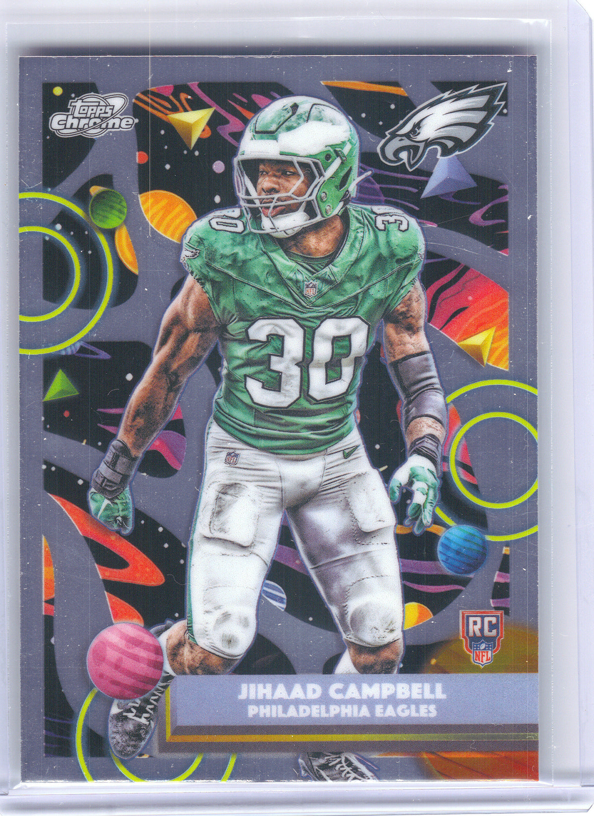 2025 Topps Chrome Cosmic #180 Jihaad Campbell Philadelphia Eagles RC