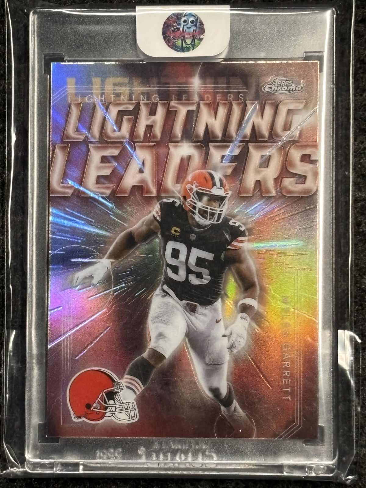 2025 Topps Chrome #LL-18 Myles Garrett Lightning Leaders SSP Cleveland Browns