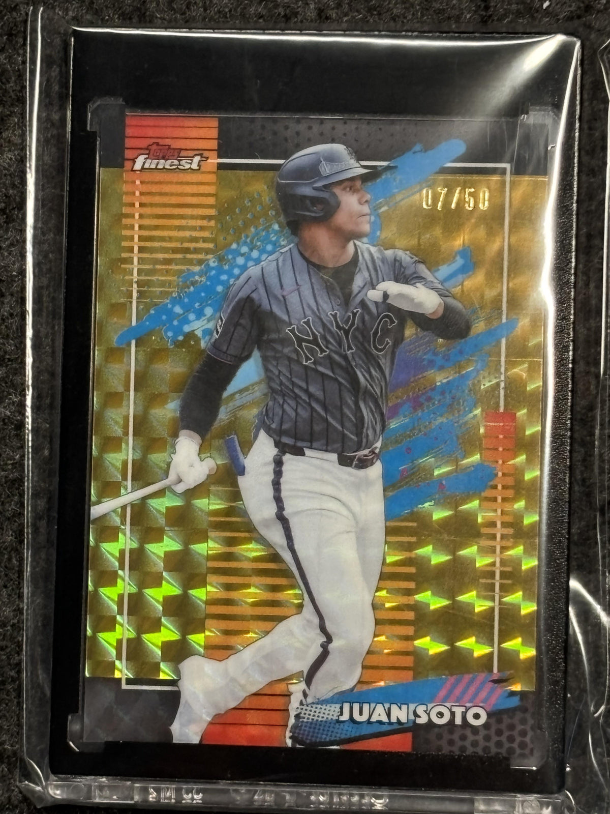 2026 Finest #119 Juan Soto Gold Geometric Refractor #/50 New York Mets SN