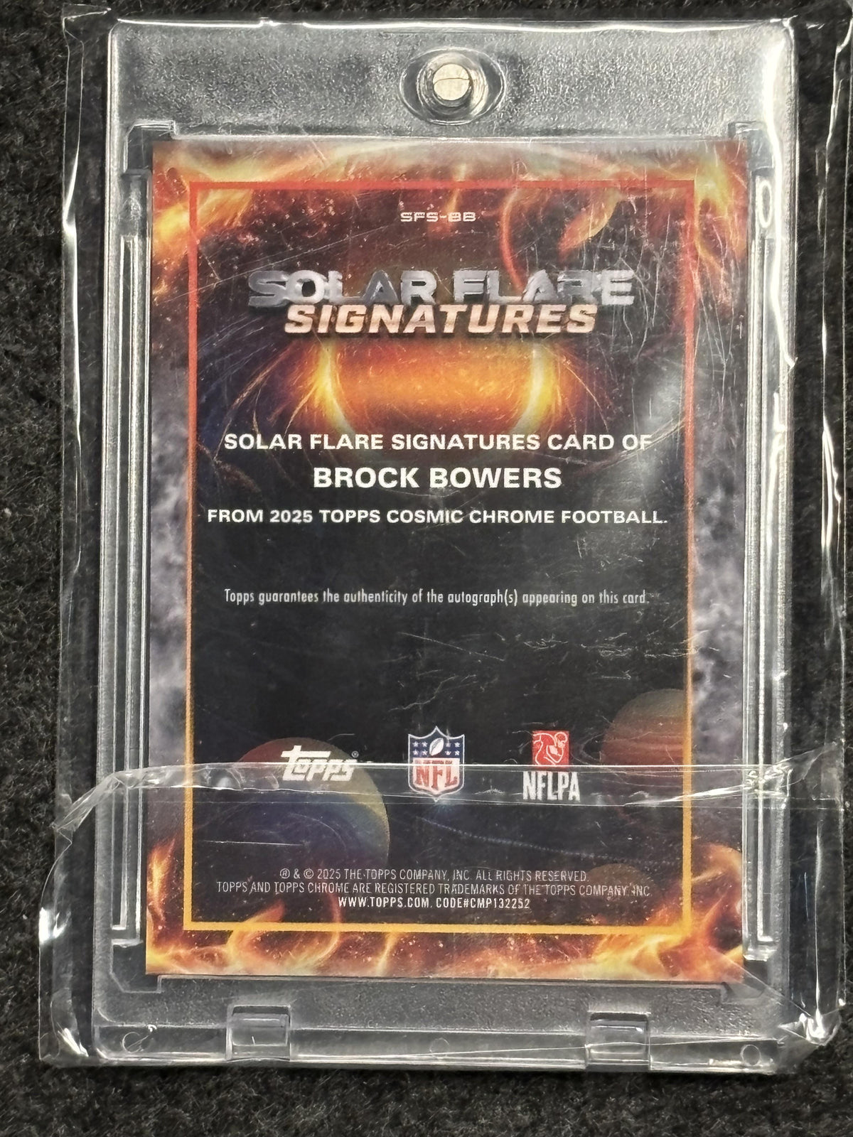 2025 Topps Chrome Cosmic #SFS-BB Brock Bowers Solar Flares Signatures #/99 Las Vegas Raiders SN, AU
