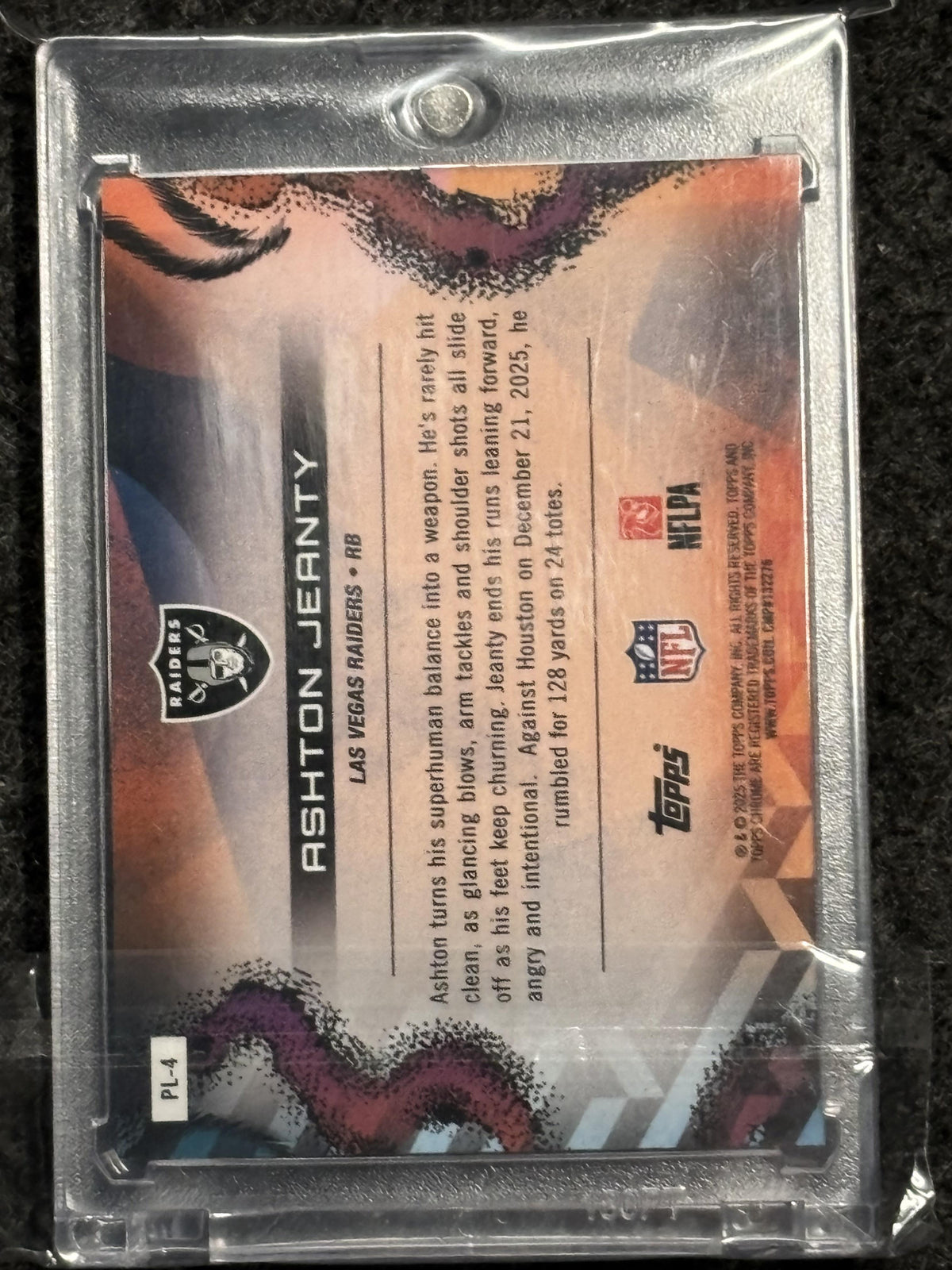 2025 Topps Chrome Cosmic #PL-4 Ashton Jeanty Planetarium Las Vegas Raiders
