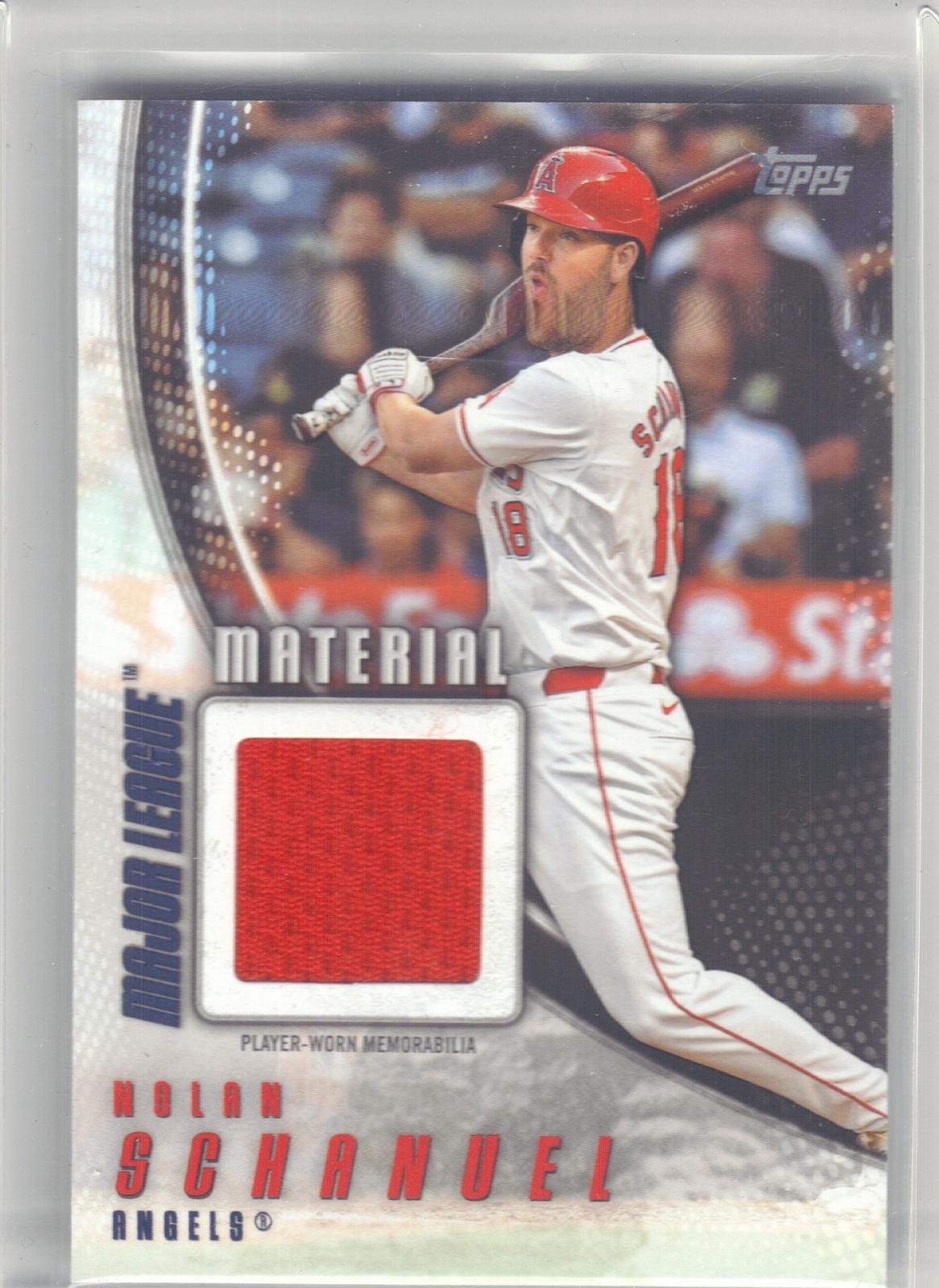 2025 Topps #MLM-NS Nolan Schanuel Major League Material Relics (Series One) Los Angeles Angels MEM