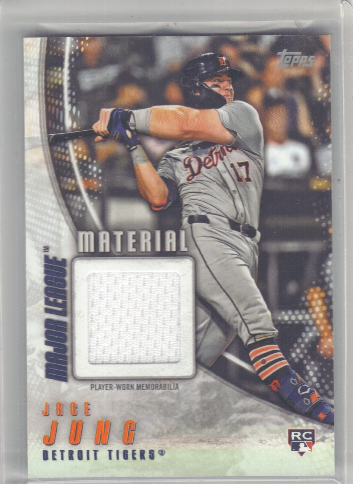 2025 Topps #MLM-JJ Jace Jung Major League Material Relics (Series One) Detroit Tigers MEM