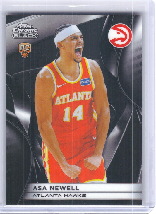 2025-26 Topps Chrome Black #123 Asa Newell Atlanta Hawks RC
