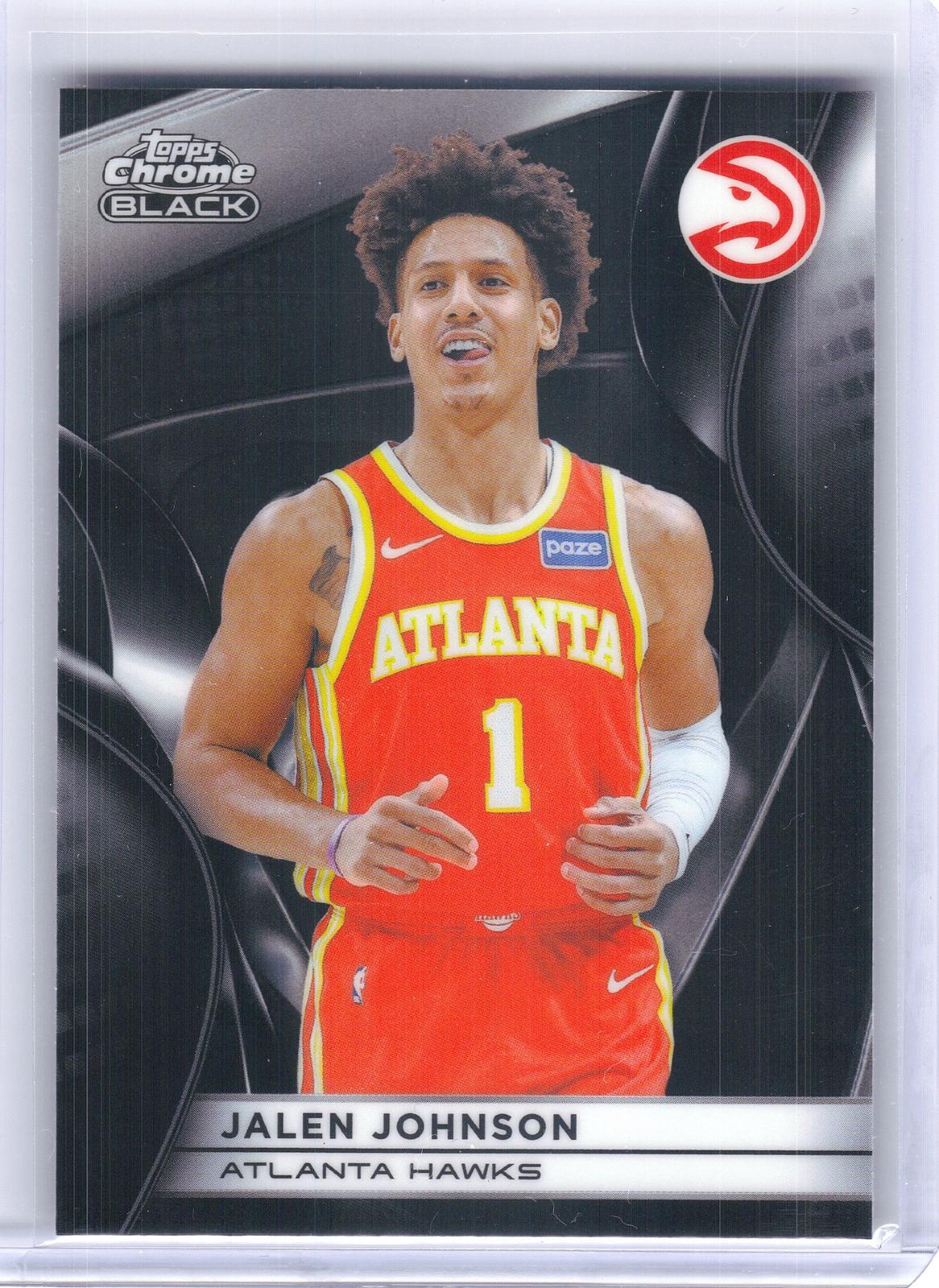2025-26 Topps Chrome Black #62 Jalen Johnson Atlanta Hawks