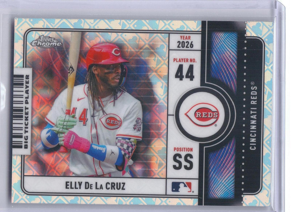 2026 Topps Chrome Logofractor Edition #BTP-5 Elly De La Cruz Big Ticket Players Cincinnati Reds