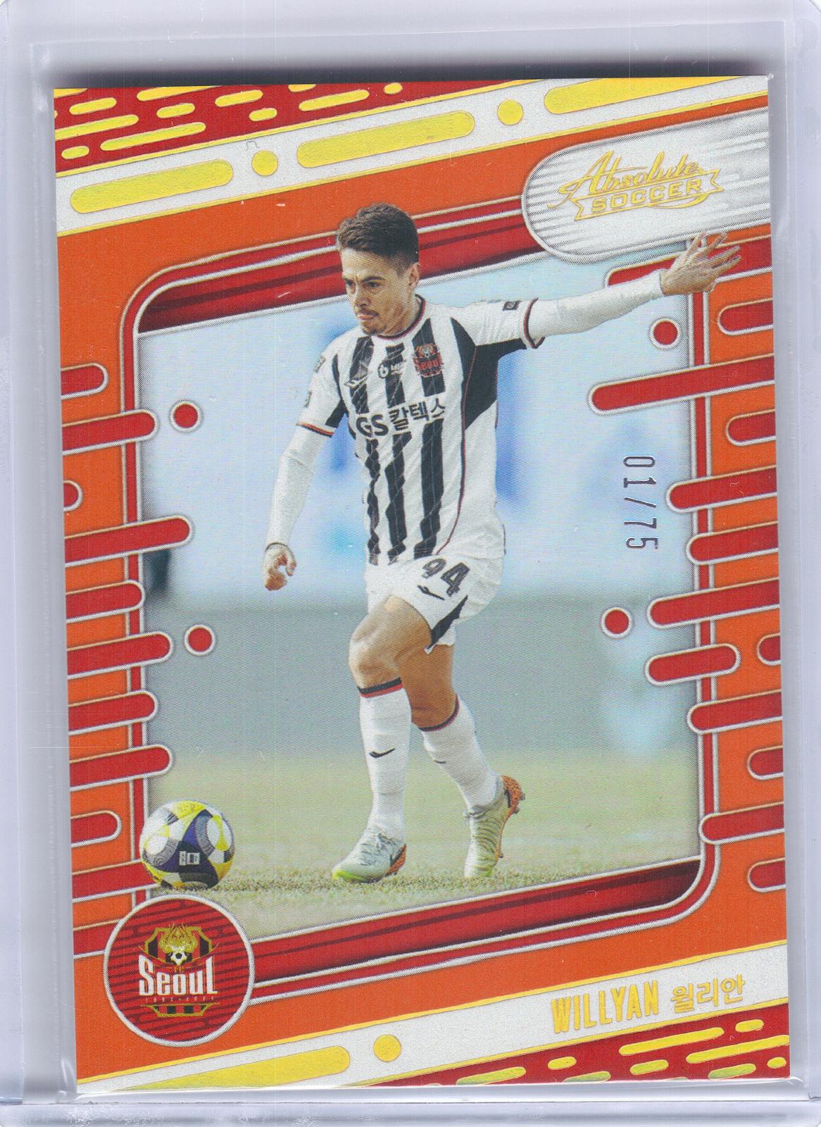 2025 Panini Absolute K League #19 Willyan Spectrum Orange #/75 FC Seoul SN