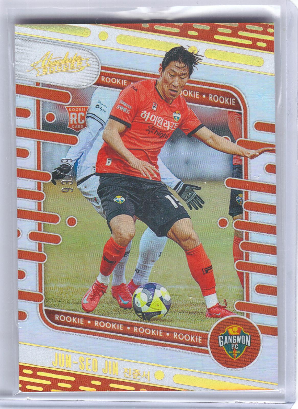 2025 Panini Absolute K League #79 Jun-seo Jin #/99 Gangwon FC SN, RC