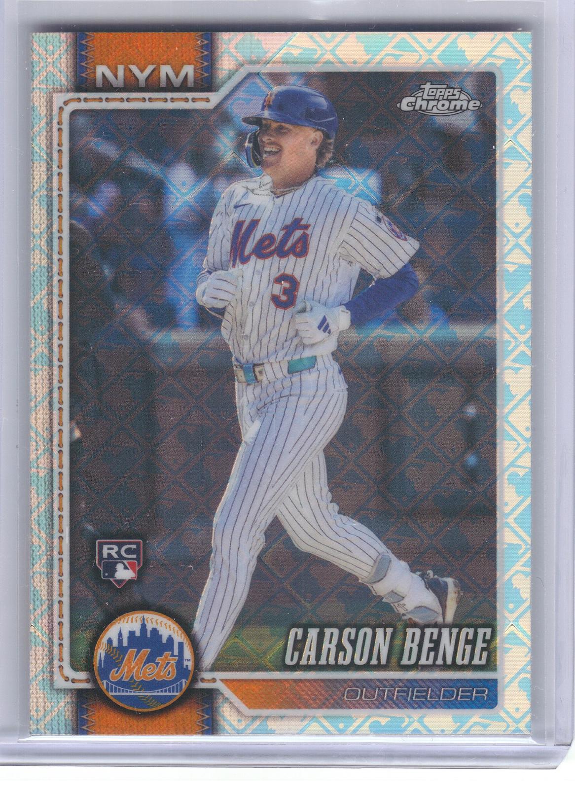 2026 Topps Chrome Logofractor Edition #87 Carson Benge New York Mets RC