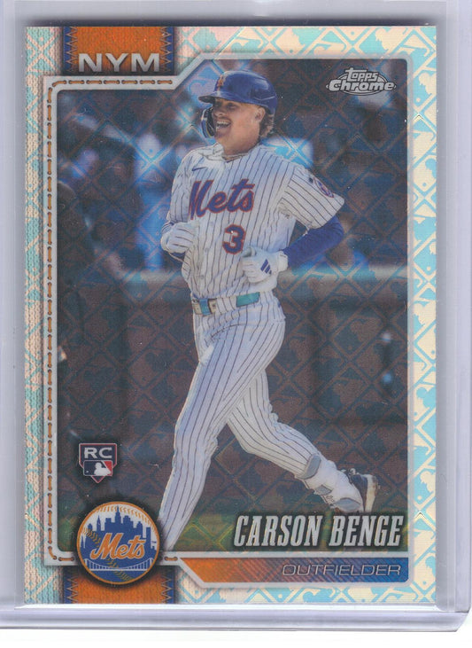 2026 Topps Chrome Logofractor Edition #87 Carson Benge New York Mets RC