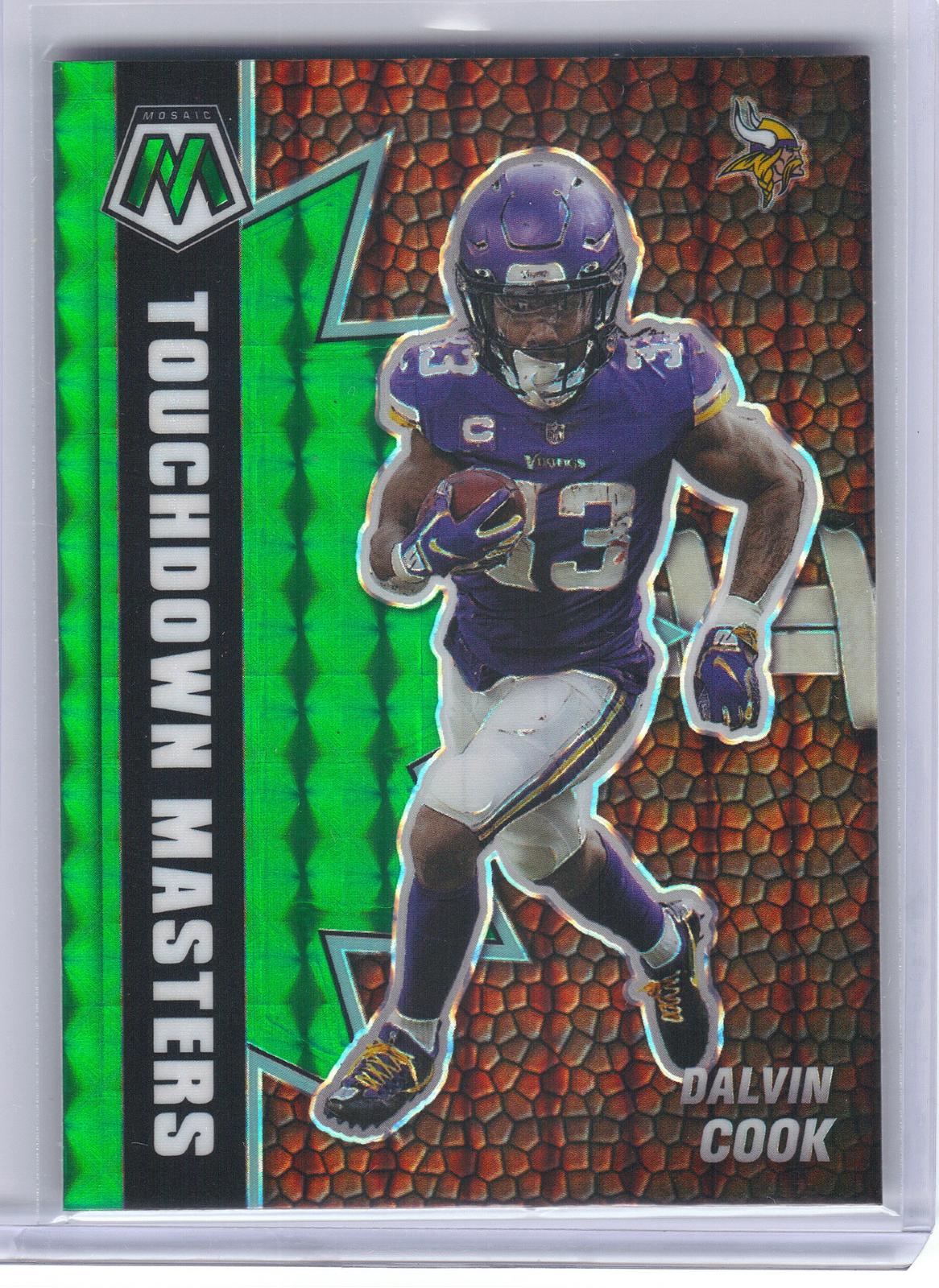 2021 Panini Mosaic #TM-5 Dalvin Cook Touchdown Masters Mosaic Green Minnesota Vikings