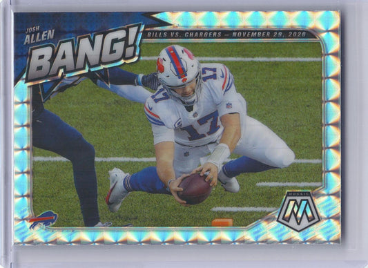 2021 Panini Mosaic #B-1 Josh Allen Bang! Mosaic Buffalo Bills