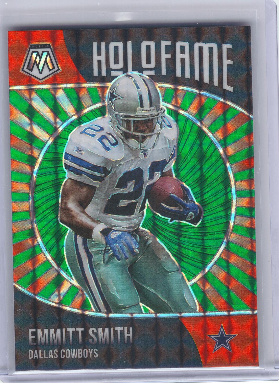2021 Panini Mosaic #7 Emmitt Smith HoloFame Mosaic Green Dallas Cowboys