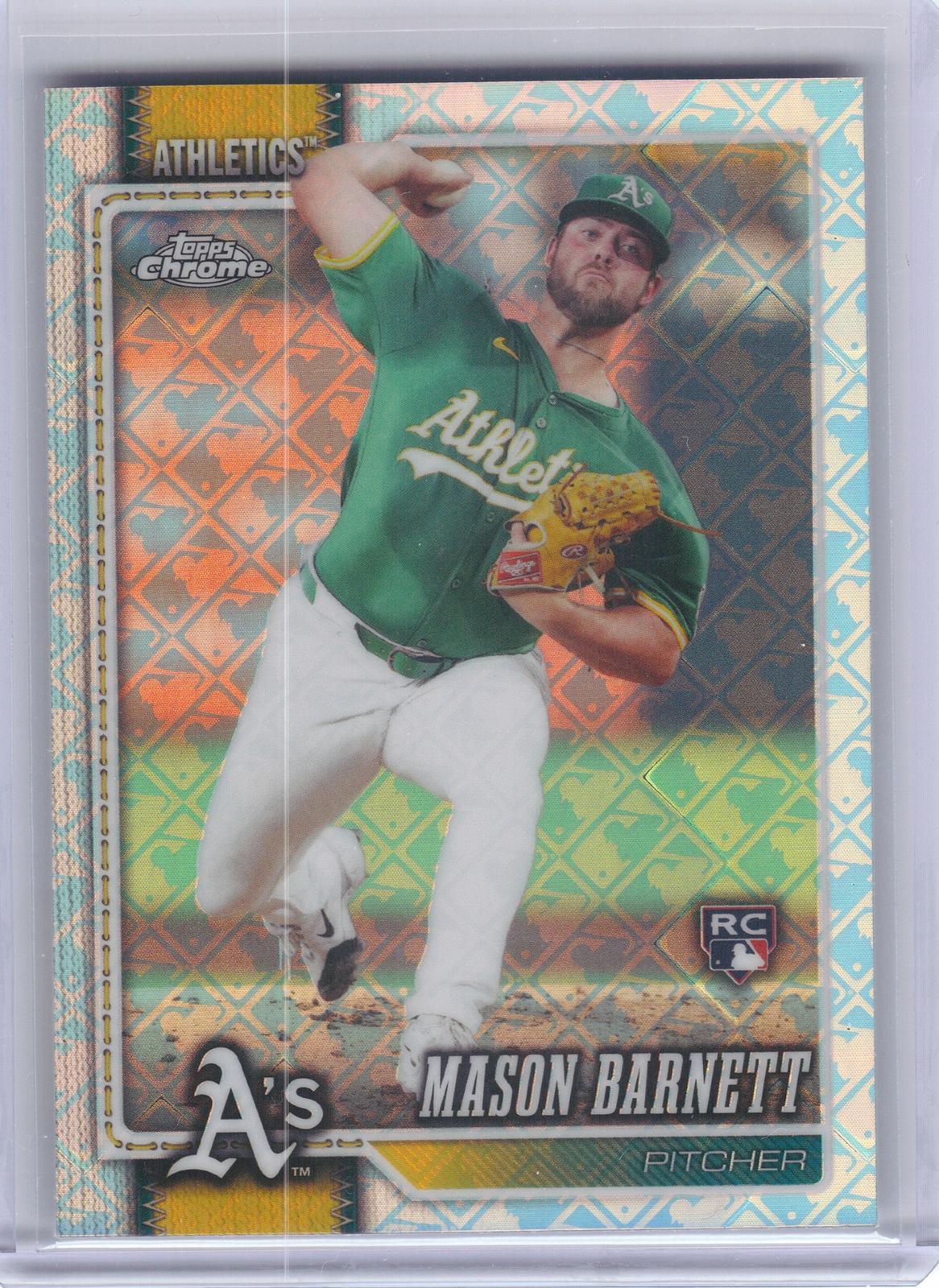 2026 Topps Chrome Logofractor Edition #22 Mason Barnett Athletics SN, RC