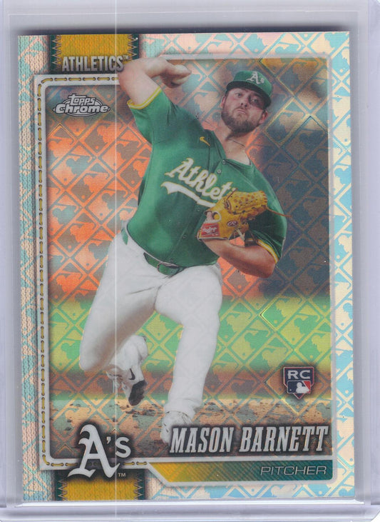 2026 Topps Chrome Logofractor Edition #22 Mason Barnett Athletics SN, RC