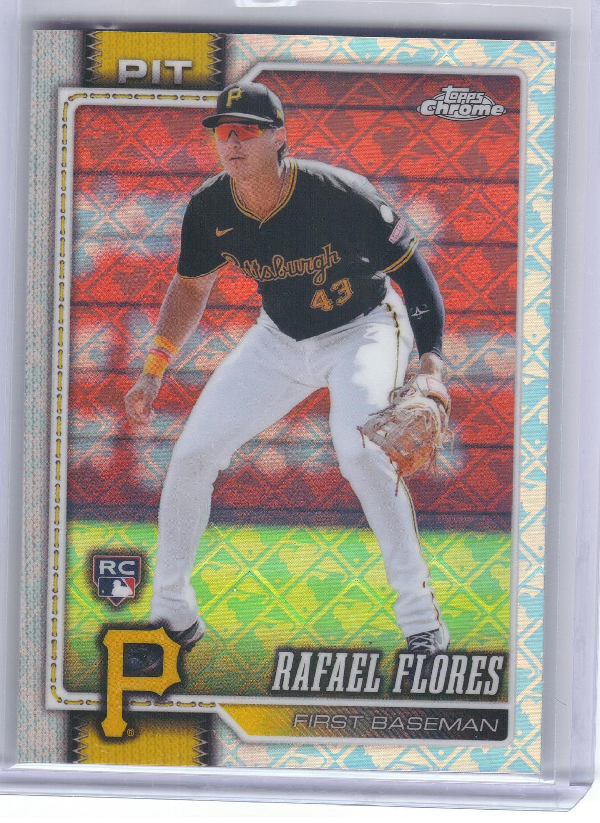 2026 Topps Chrome Logofractor Edition #185 Rafael Flores Pittsburgh Pirates RC