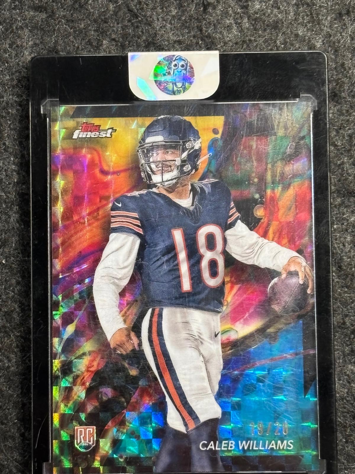 2024 Finest #61 Caleb Williams Oil Spill Geometric Refractor #/20 Chicago Bears SN, RC
