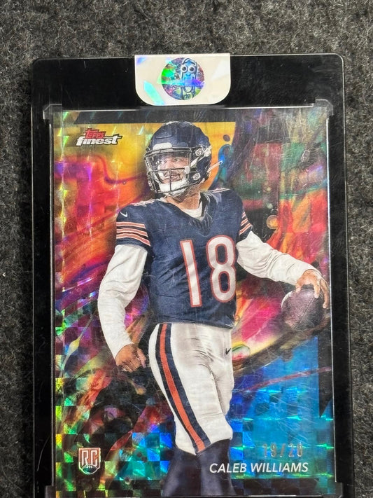 2024 Finest #61 Caleb Williams Oil Spill Geometric Refractor #/20 Chicago Bears SN, RC