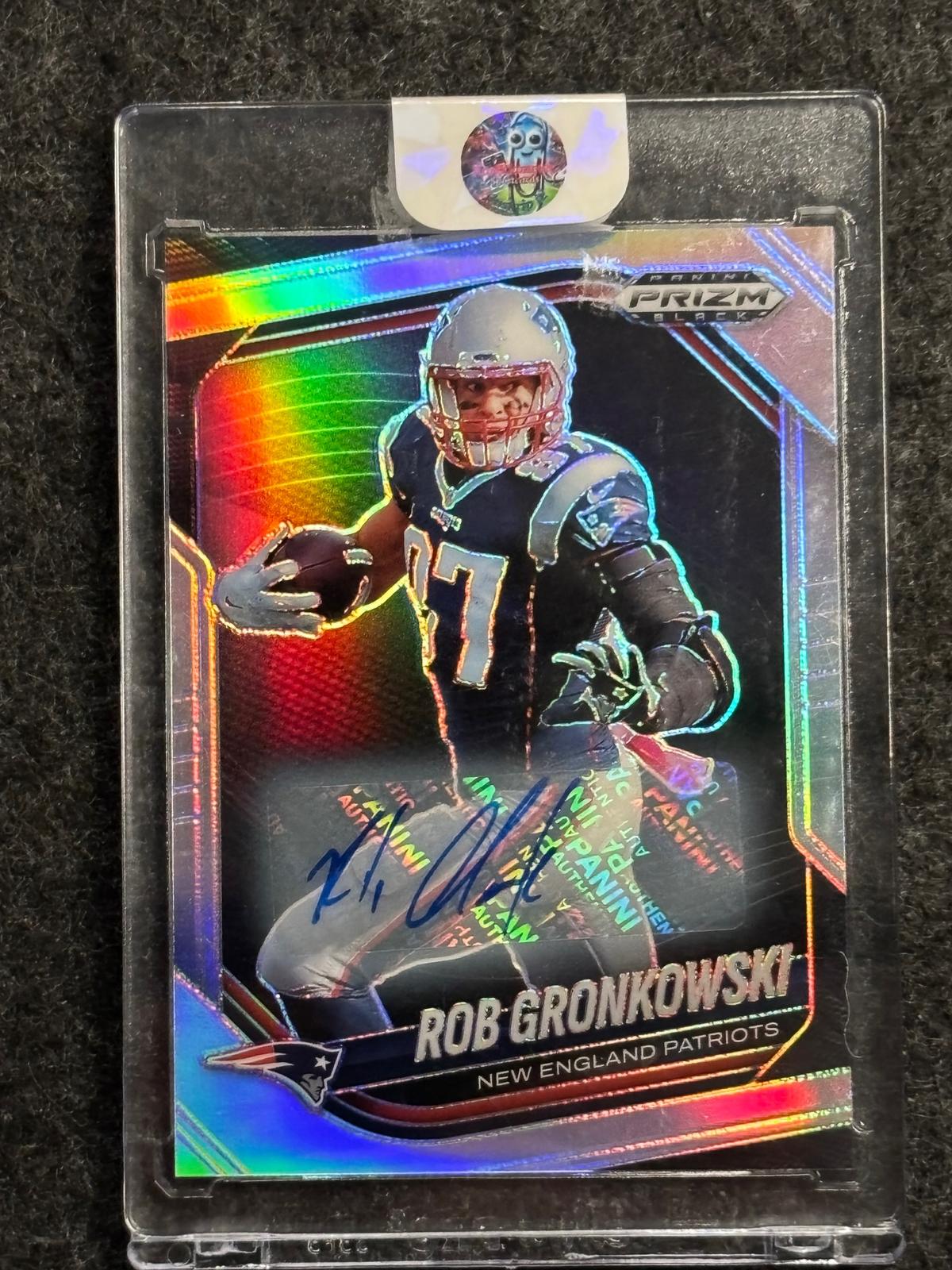2025 Panini Prizm Black #52 Rob Gronkowski Autographs Prizm Silver New England Patriots AU