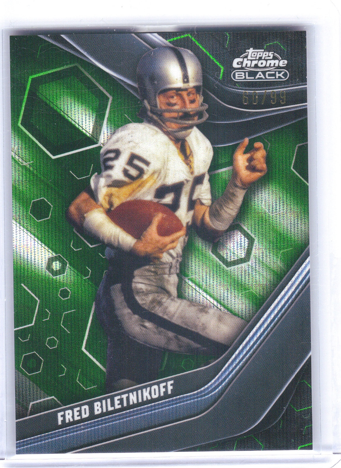 Fred Biletnikoff Raiders 2023 Topps Composite - Chrome Black Green #137 /99