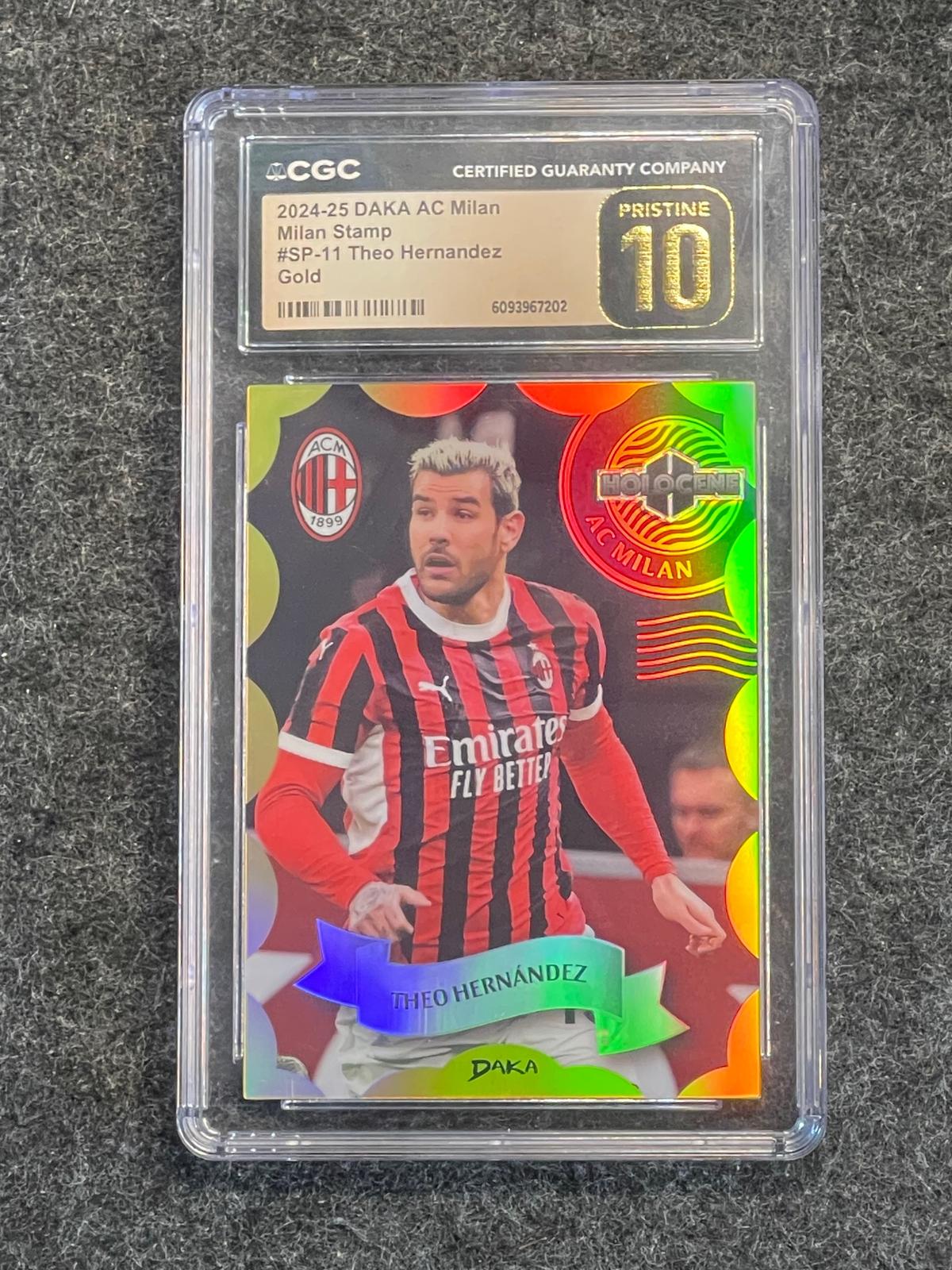 2024-25 Daka AC Milan One & Two #SP-11 Theo Hernández Gold #'d /10 CGC 10 AC Milan