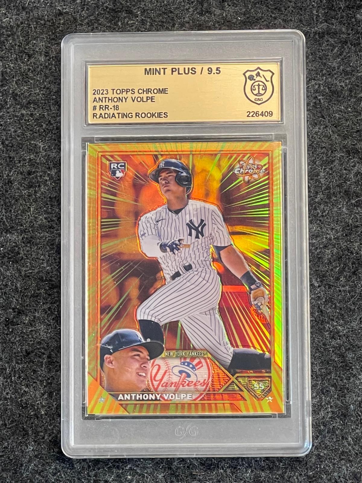 2023 Topps Chrome #RR-18 Anthony Volpe Radiating Rookies GSG 9.5 New York Yankees