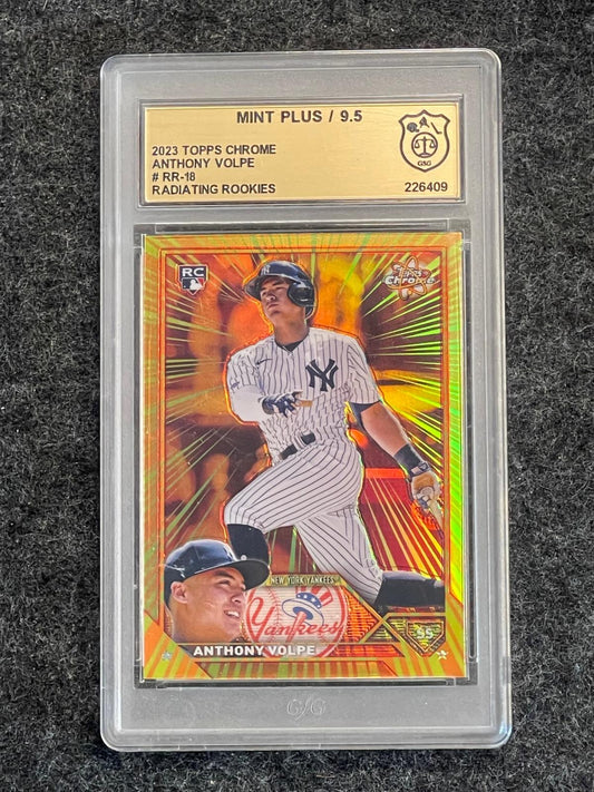 2023 Topps Chrome #RR-18 Anthony Volpe Radiating Rookies GSG 9.5 New York Yankees