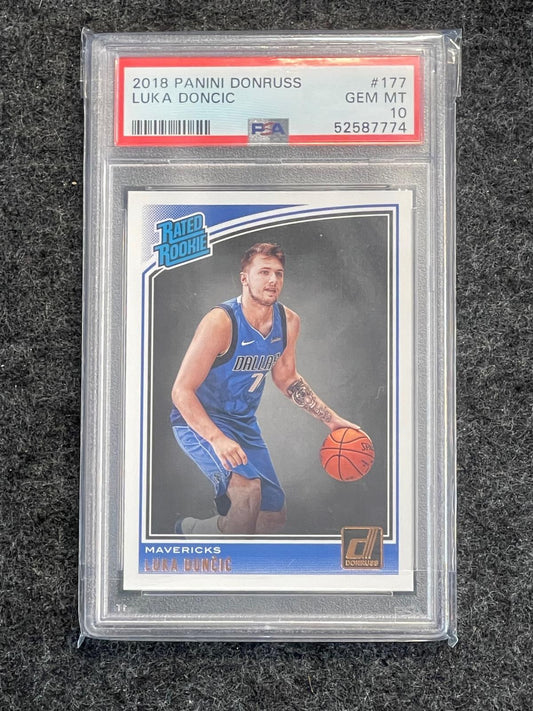 2018-19 Donruss #177 Luka Doncic PSA 10 Dallas Mavericks RC