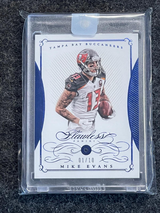2015 Panini Flawless #53 Mike Evans Sapphire #/10 Tampa Bay Buccaneers SN