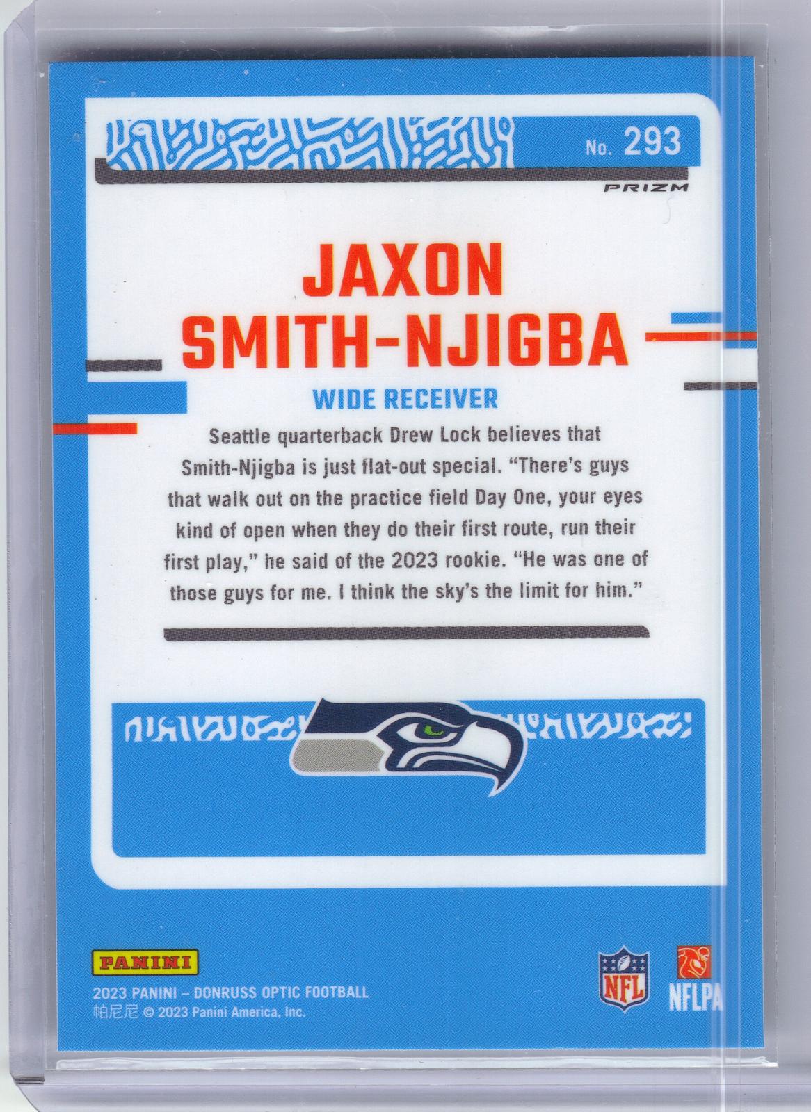 2023 Donruss Optic #293 Jaxon Smith-Njigba Holo Seattle Seahawks RC