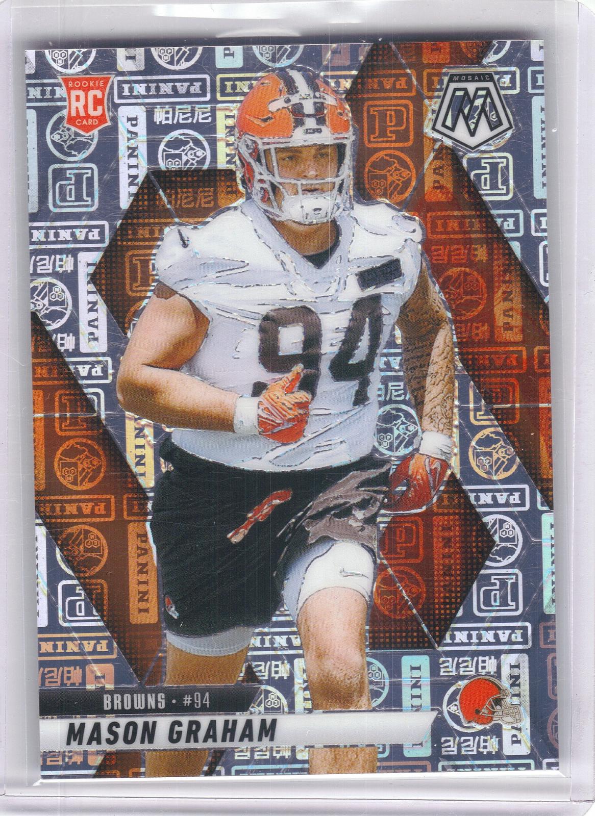 2025 Panini Mosaic #311 Mason Graham Silver Knight #/149 Cleveland Browns SN, RC