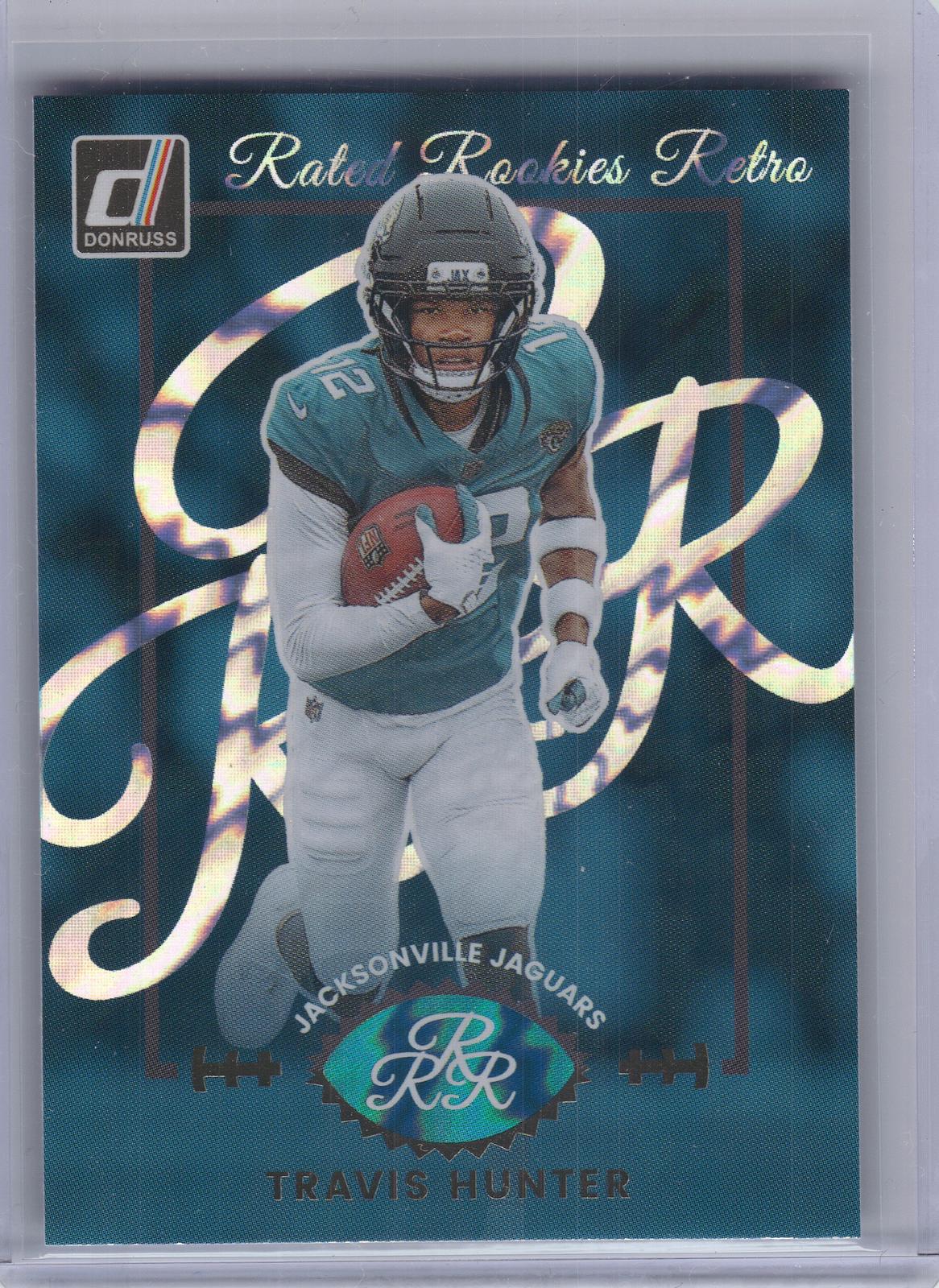 2025 Donruss #4 Travis Hunter Rated Rookies Retro Jacksonville Jaguars