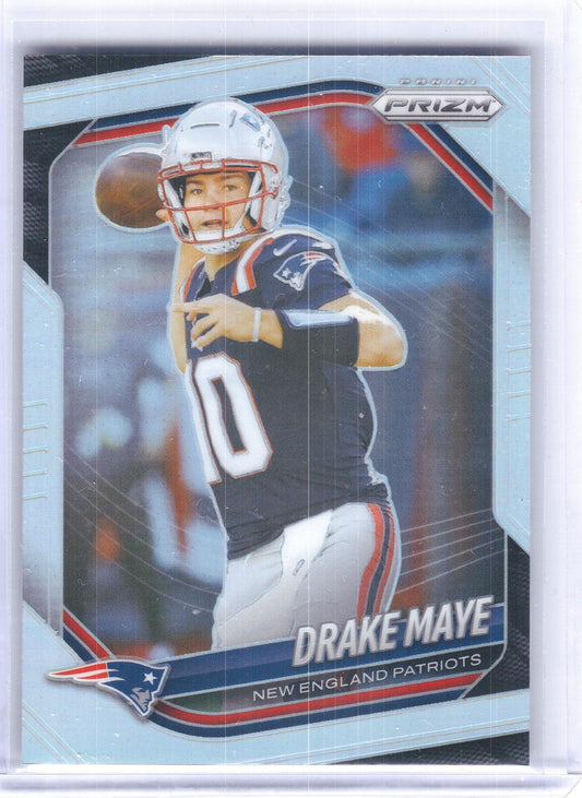 2025 Panini Prizm #165 Drake Maye Silver New England Patriots