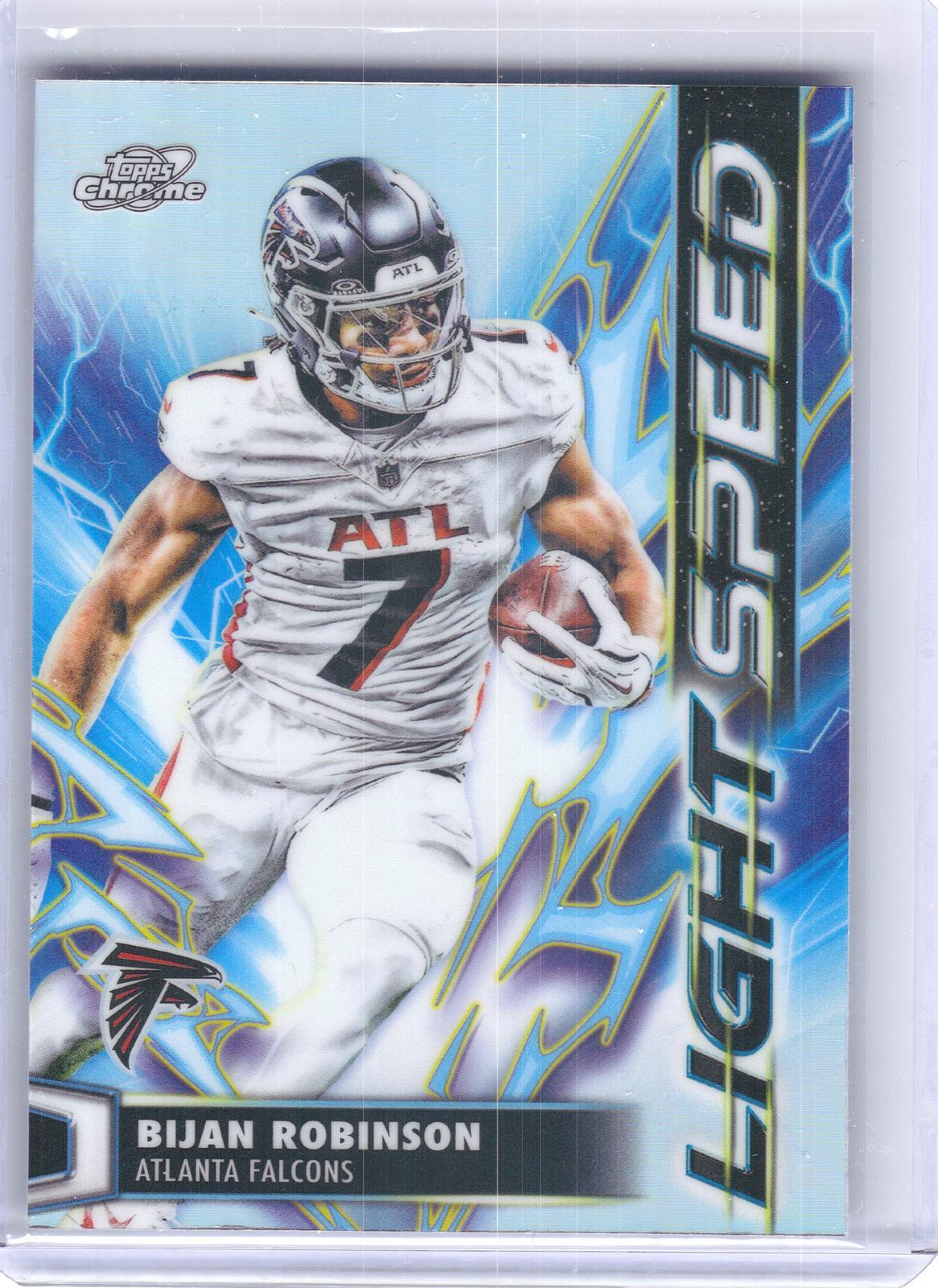 2025 Topps Chrome Cosmic #LS-12 Bijan Robinson Light Speed Atlanta Falcons