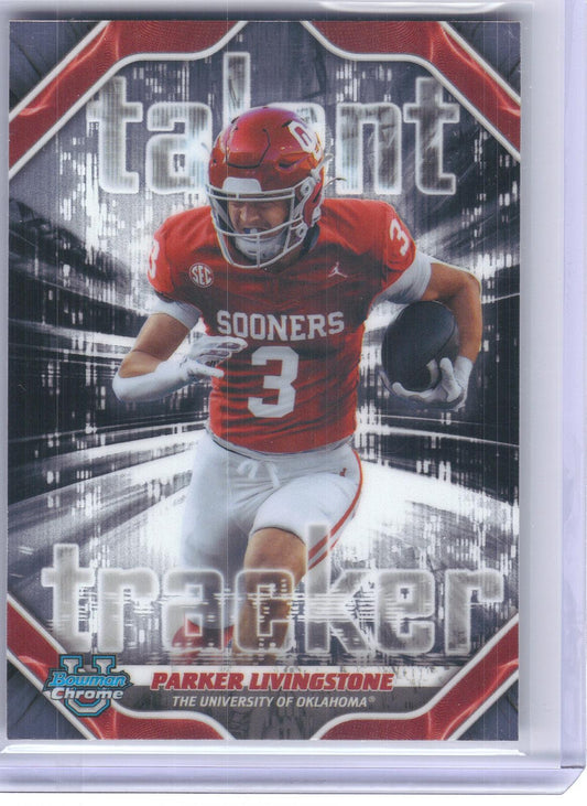2026 Bowman #TT-13 Parker Livingstone Talent Tracker Oklahoma Sooners