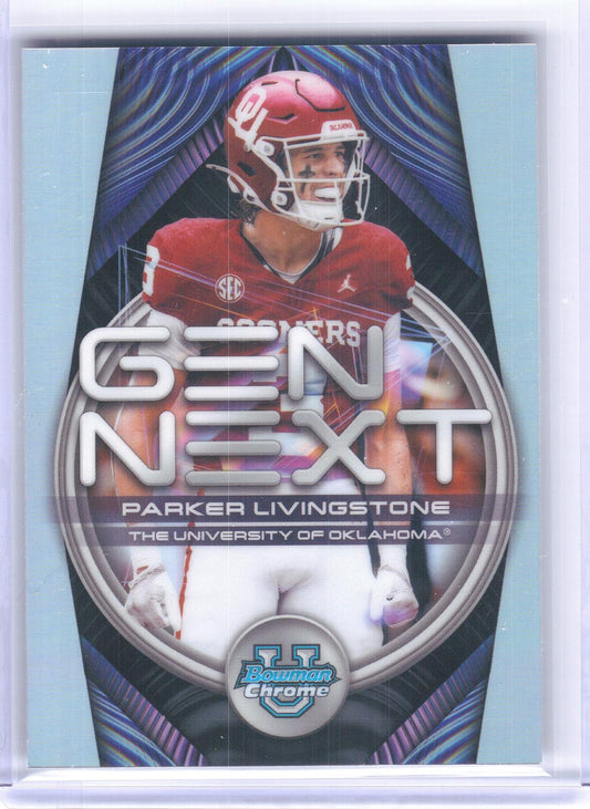 2026 Bowman #GN-20 Parker Livingstone Gen Next Refractor Oklahoma Sooners