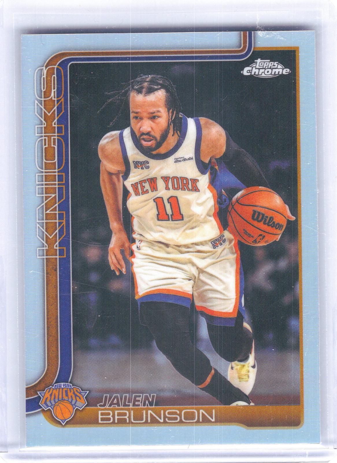 2025-26 Topps Chrome Update #20 Jalen Brunson Refractor New York Knicks