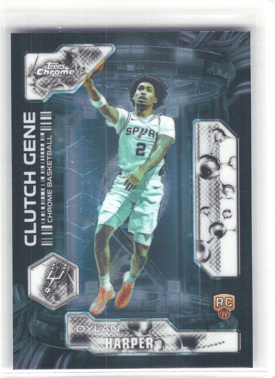 2025-26 Topps Chrome Update #CG-12 Dylan Harper Clutch Gene San Antonio Spurs