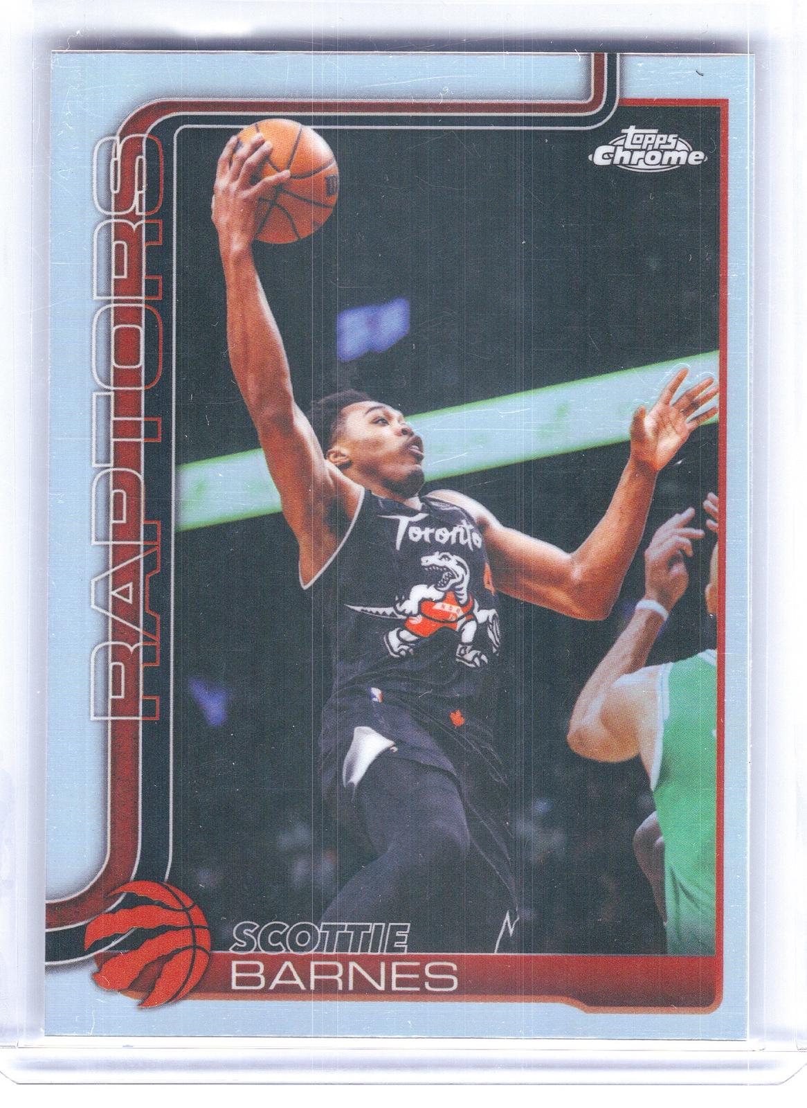 2025-26 Topps Chrome Update #47 Scottie Barnes Refractor Toronto Raptors