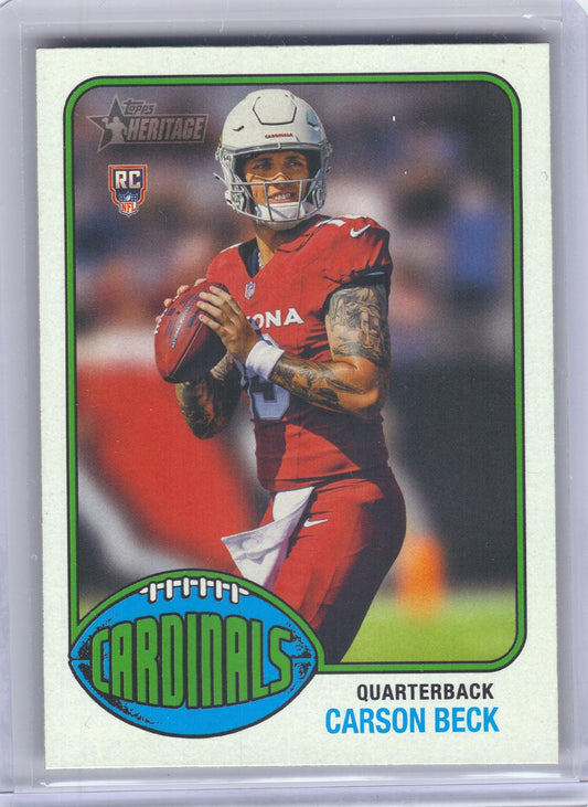 2026 Topps Heritage #310 Carson Beck Arizona Cardinals RC