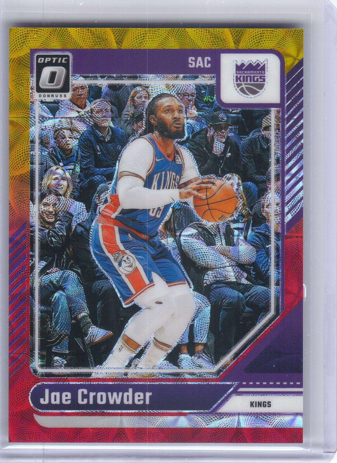 2024-25 Donruss Optic #52 Jae Crowder Red and Gold International #/99 Sacramento Kings SN