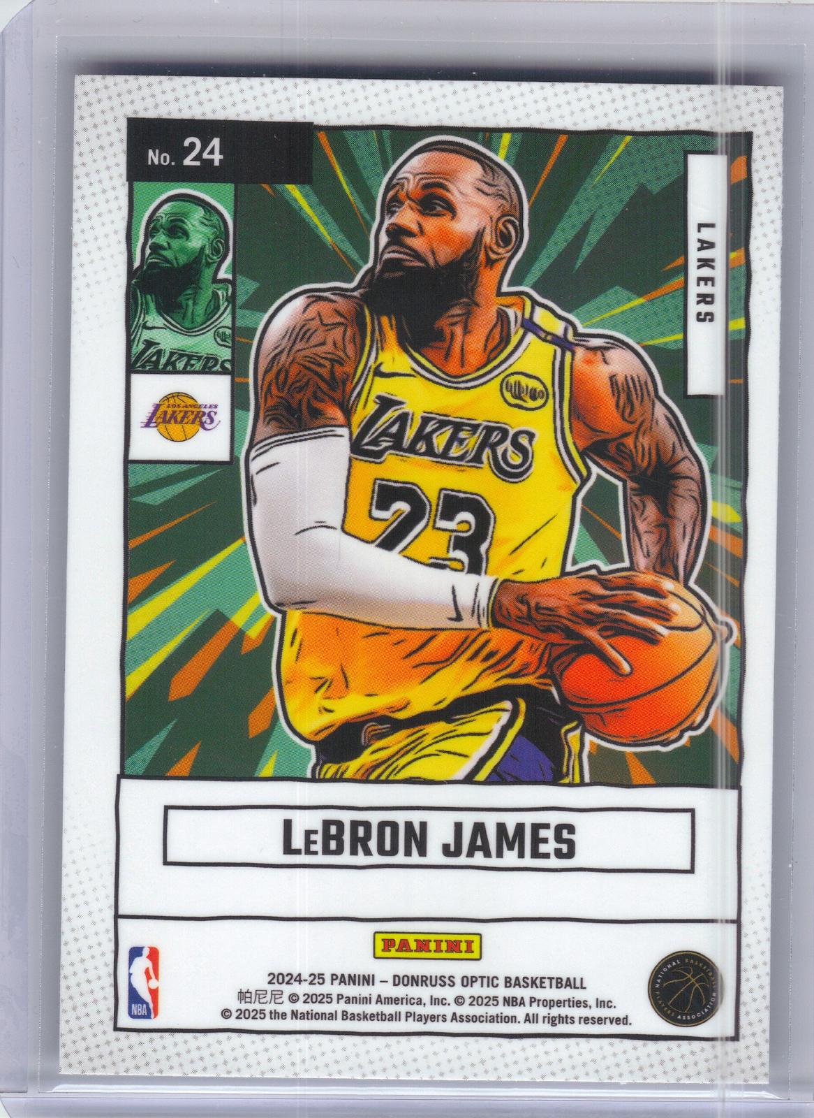 2024-25 Donruss Optic #24 LeBron James Net Marvels Los Angeles Lakers