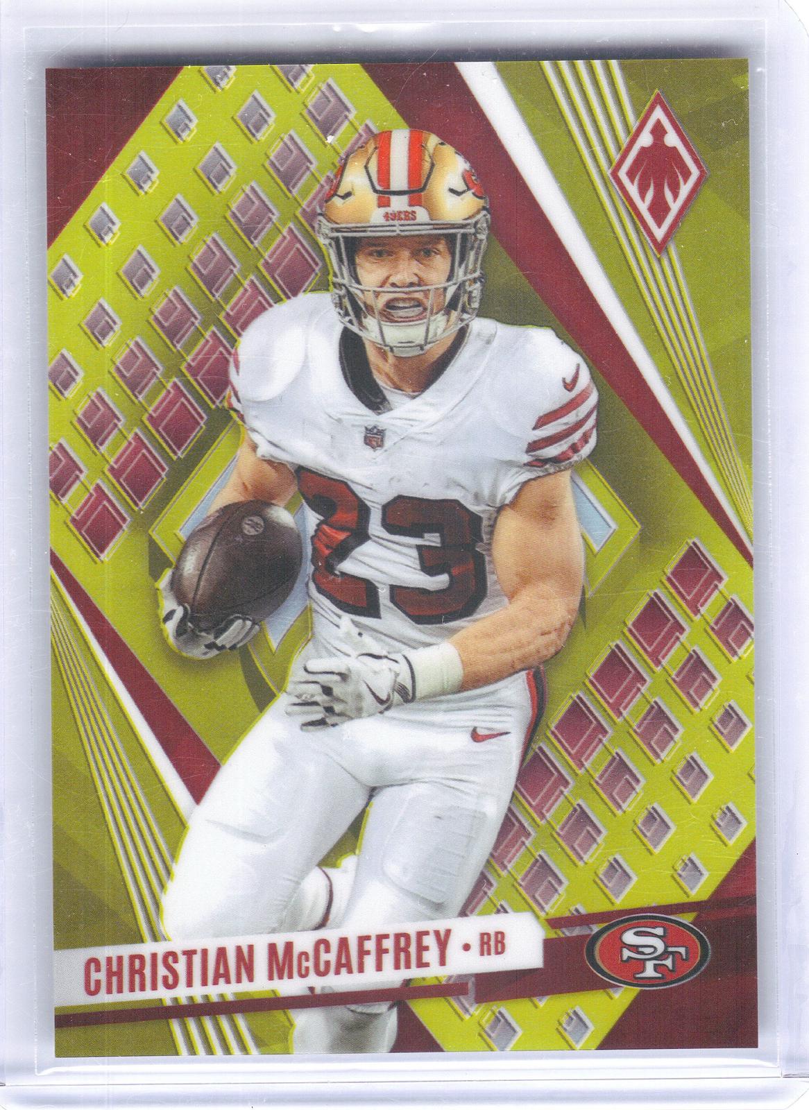 2023 Panini Phoenix #41b Christian McCaffrey Yellow #/50 San Francisco 49ers SN