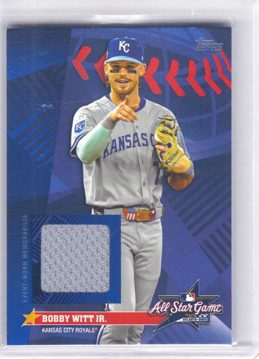 2025 Topps Update #AS-BWJ Bobby Witt Jr. All-Star Stitches Kansas City Royals MEM