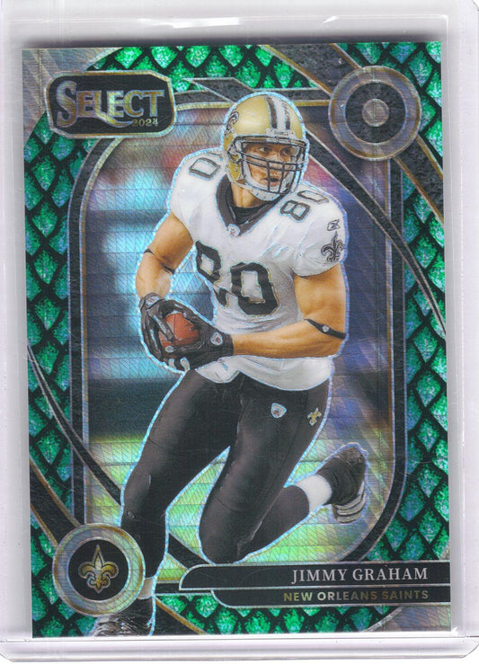 2024 Panini Select #269 Jimmy Graham Dragon Scale Prizm #/81 New Orleans Saints SN