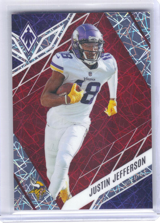 2022 Panini Phoenix #78 Justin Jefferson Red Lazer #/125 Minnesota Vikings SN