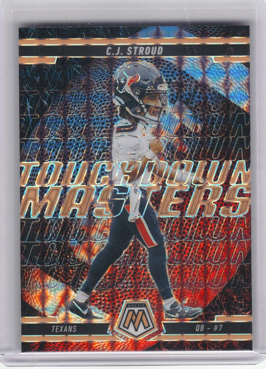 2025 Panini Mosaic #11 C.J. Stroud Touchdown Masters Mosaic Orange Fluorescent Houston Texans